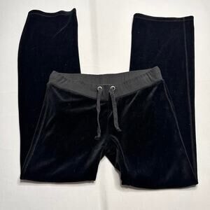 Miss Me Vintage Y2K Velor Black Track Sweat Pants Size Medium